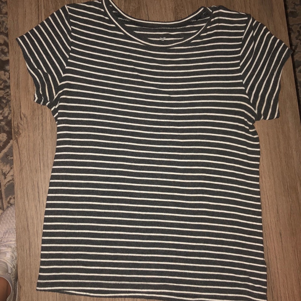 Grey and White striped shirt